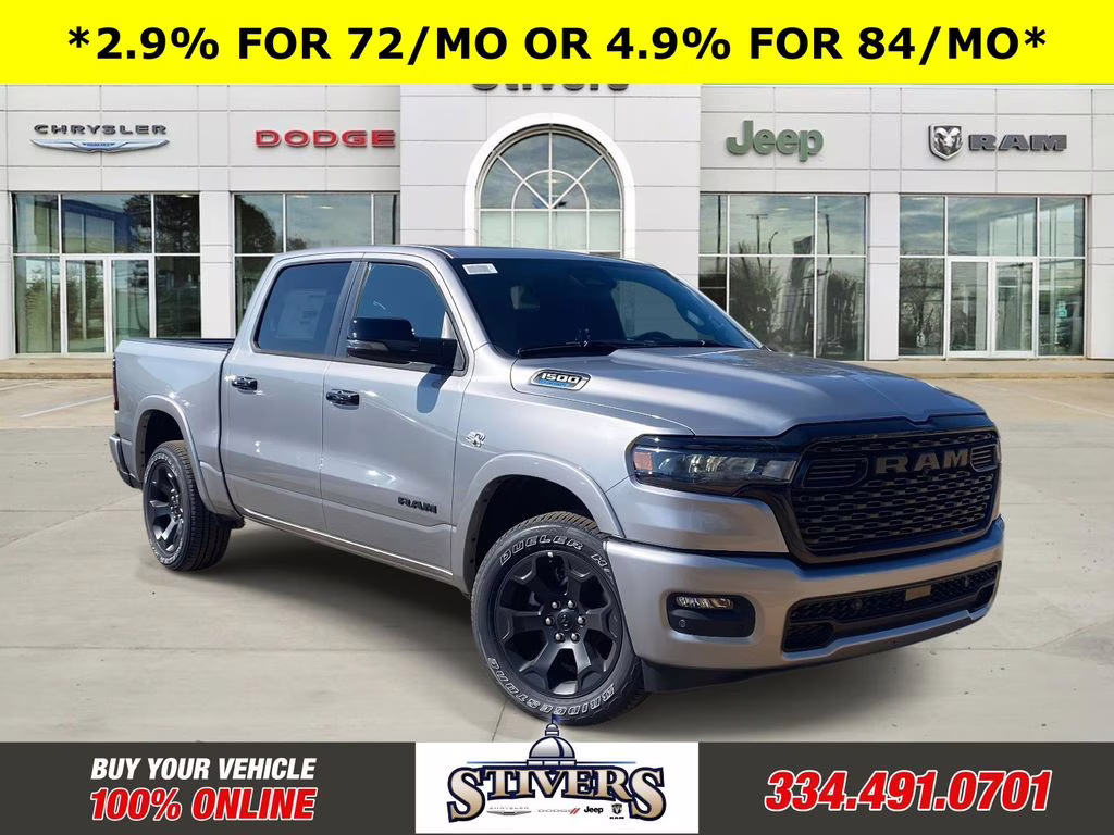 2026 Billet Silver Metallic Clearcoat Ram 1500 Big Horn/Lone Star 4X4 Truck