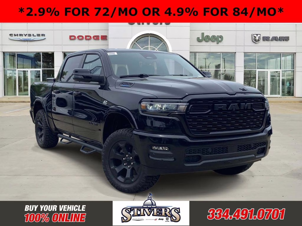 2026 Diamond Black Crystal Pearlcoat Ram 1500 Big Horn/Lone Star 4X4 Truck