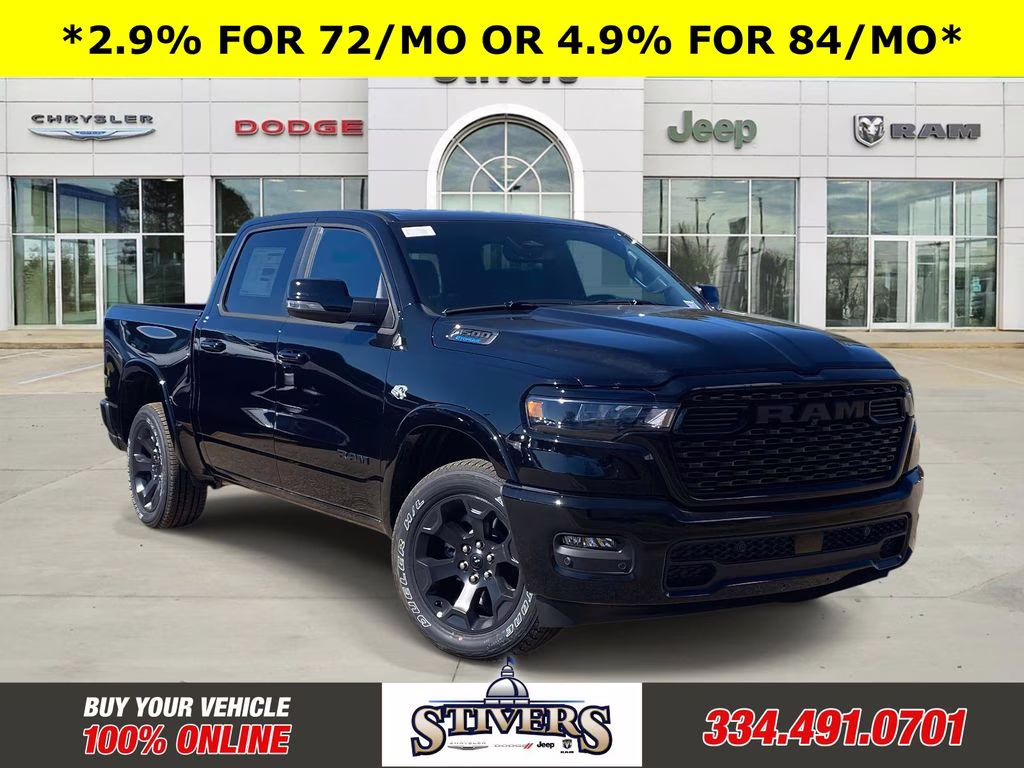 2026 Diamond Black Crystal Pearlcoat Ram 1500 Big Horn/Lone Star 4X4 Truck