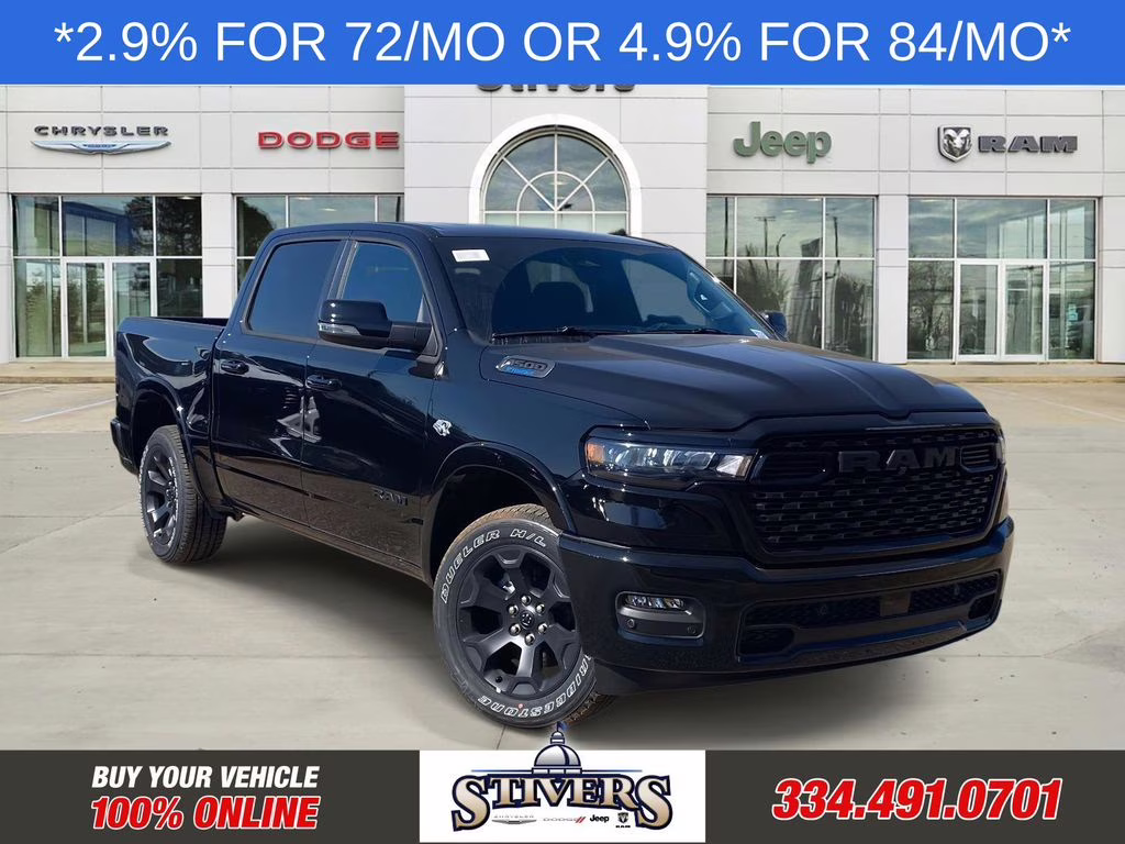 2026 Diamond Black Crystal Pearlcoat Ram 1500 Big Horn/Lone Star 4X4 Truck