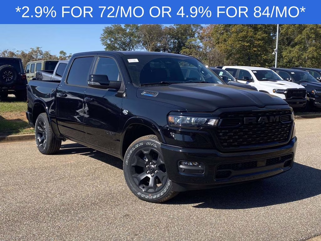 2026 Diamond Black Crystal Pearlcoat Ram 1500 Big Horn/Lone Star 4X4 Truck