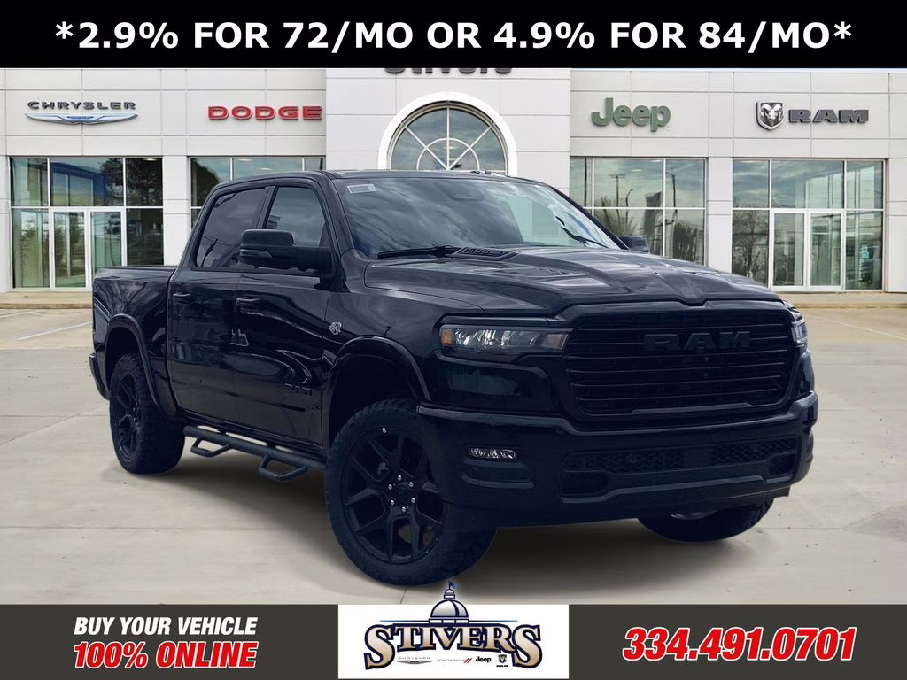2026 Diamond Black Crystal Pearlcoat Ram 1500 Laramie 4X4 Truck