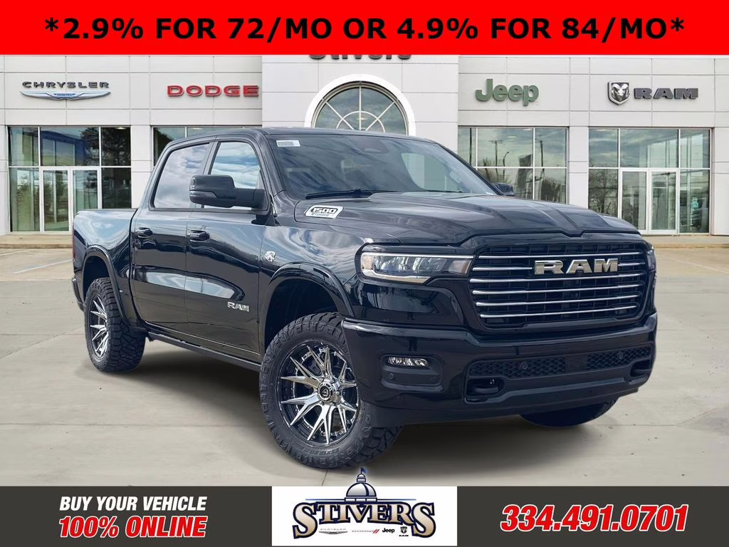 2026 Diamond Black Crystal Pearlcoat Ram 1500 Laramie 4X4 Truck
