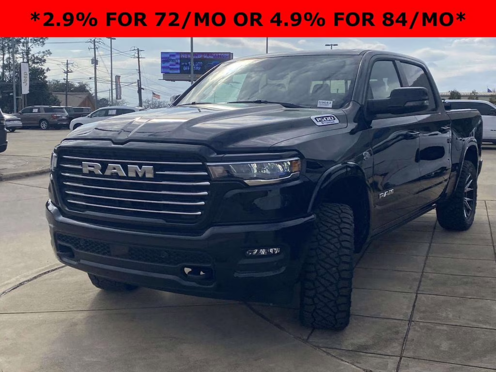 2026 Diamond Black Crystal Pearlcoat Ram 1500 Laramie 4X4 Truck