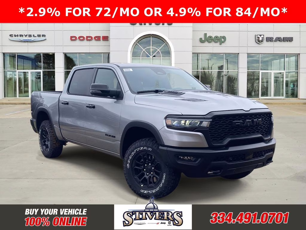 2026 Billet Silver Metallic Clearcoat Ram 1500 Rebel 4X4 Truck