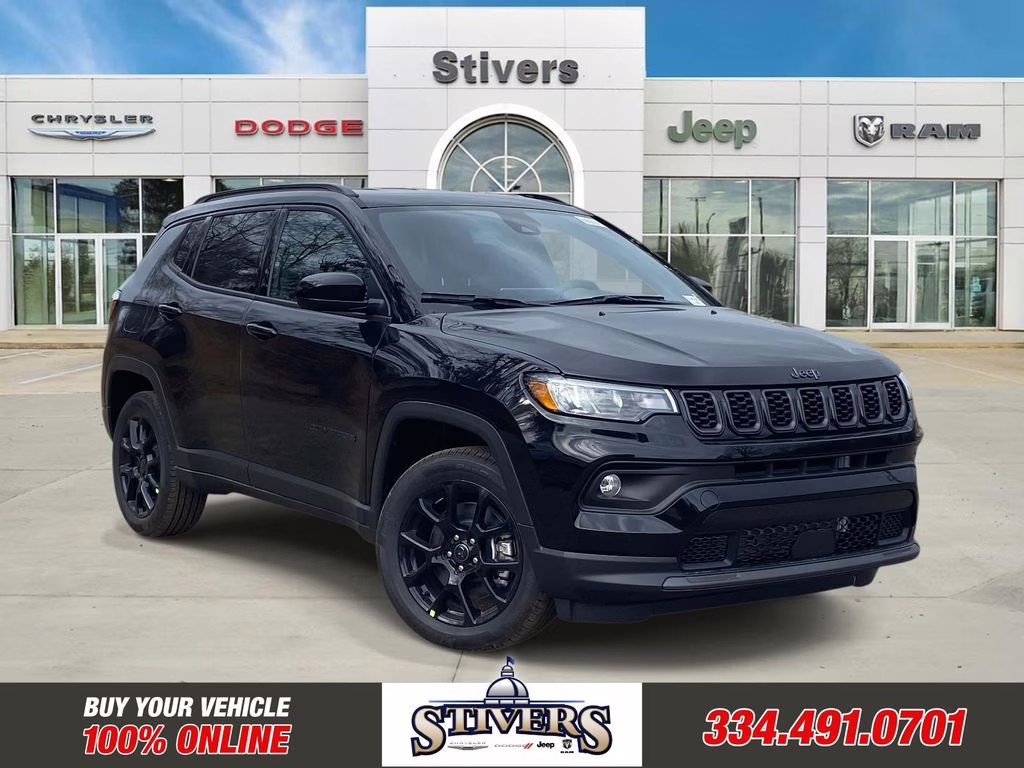 2026 Diamond Black Crystal Pearlcoat Jeep Compass Latitude Altitude 4X4 SUV