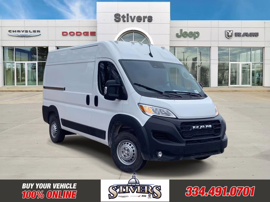 2025 Bright White Clearcoat Ram ProMaster 2500 High Roof FWD Van