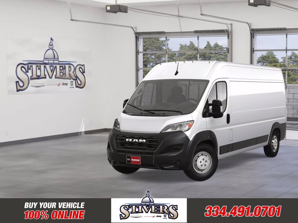 2025 Bright White Clearcoat Ram ProMaster 2500 High Roof FWD Van