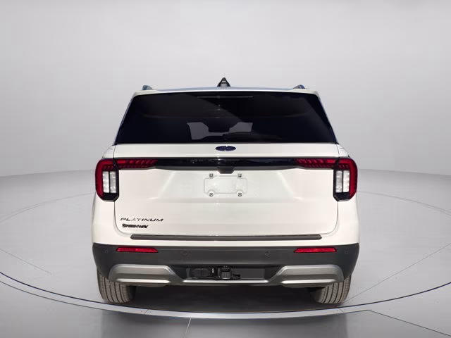 2026 Star White Metallic Tri-Coat Ford Explorer Platinum RWD SUV