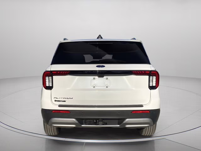 2026 Star White Metallic Tri-Coat Ford Explorer Platinum RWD SUV