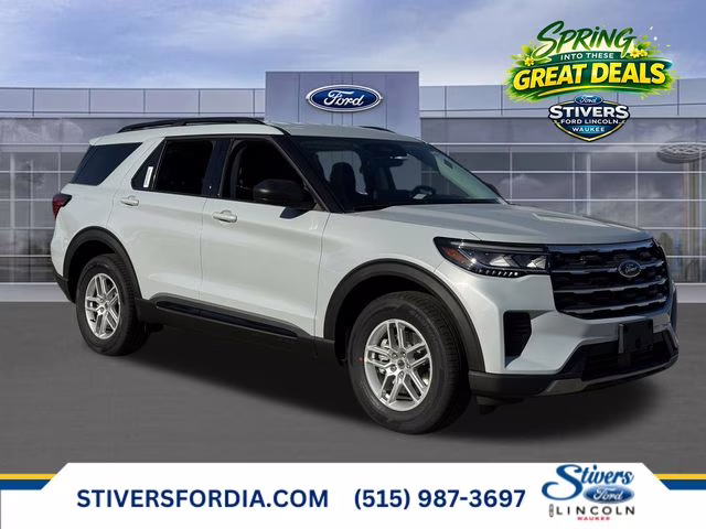 2026 Space White Metallic Ford Explorer Active 4X4 SUV