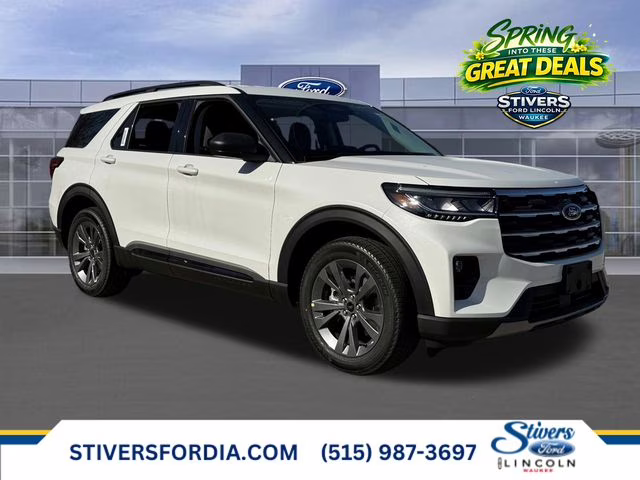 2026 Star White Metallic Tri-Coat Ford Explorer Active 4X4 SUV