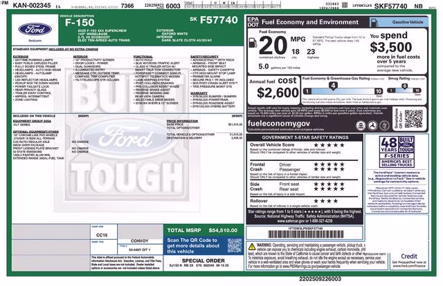 2025 Oxford White Ford F-150 XLT 4X4 Truck