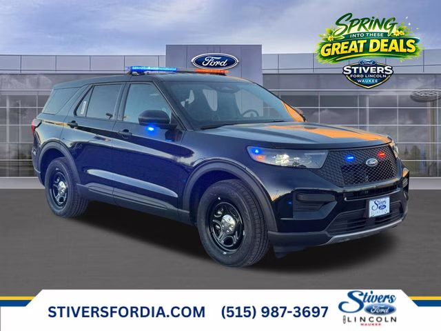 2025 Agate Black Ford Utility Police Interceptor Base AWD SUV