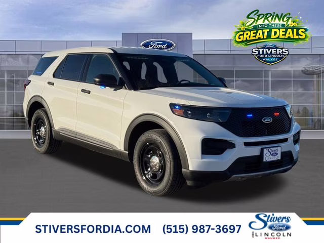 2025 Oxford White Ford Utility Police Interceptor Base AWD SUV