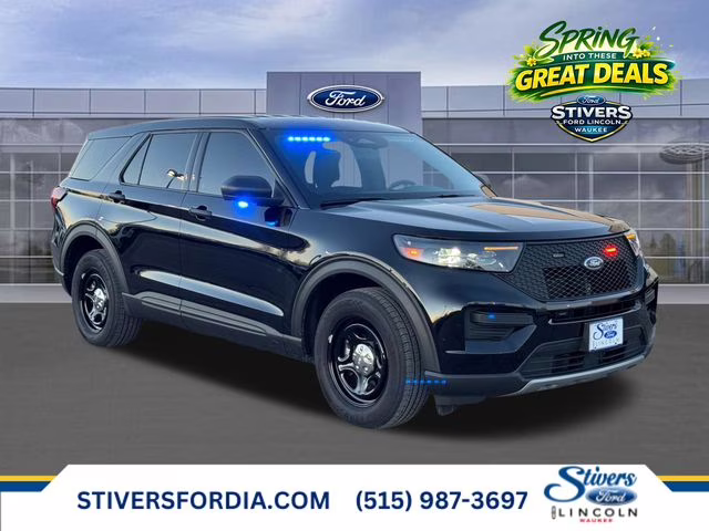 2025 Agate Black Ford Utility Police Interceptor Base AWD SUV