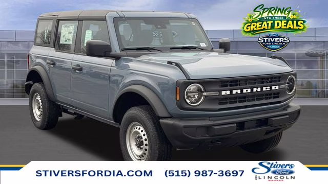 2025 Azure Gray Metallic Tri-Coat Ford Bronco Base 4X4 SUV