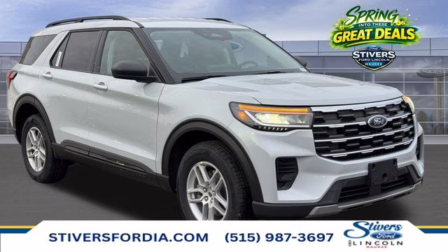 2026 Space White Metallic Ford Explorer Active 4X4 SUV
