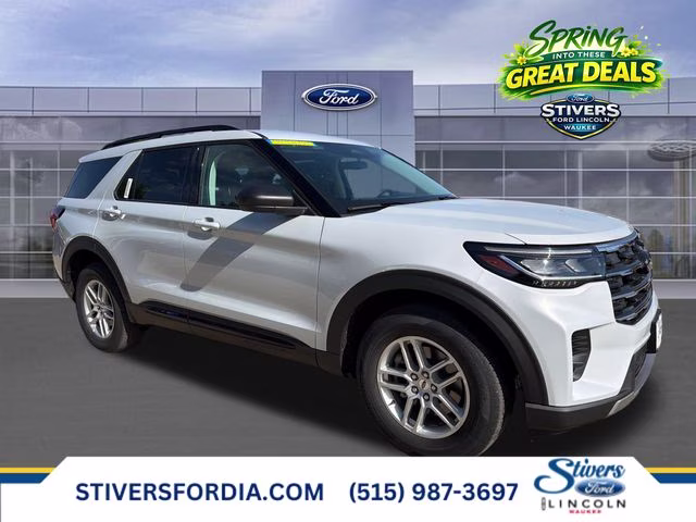 2026 Space White Metallic Ford Explorer Active 4X4 SUV