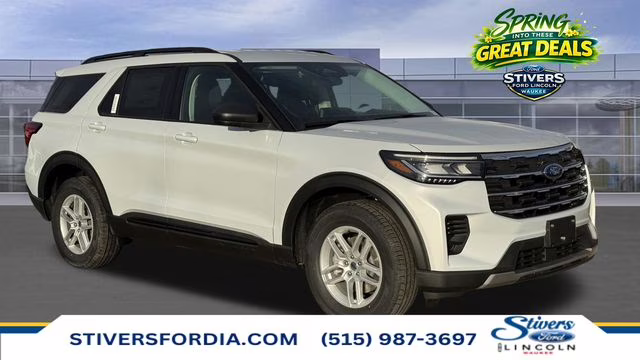 2026 Space White Metallic Ford Explorer Active 4X4 SUV