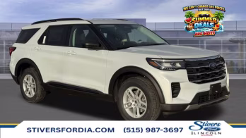 2026 Space White Metallic Ford Explorer Active 4X4 SUV