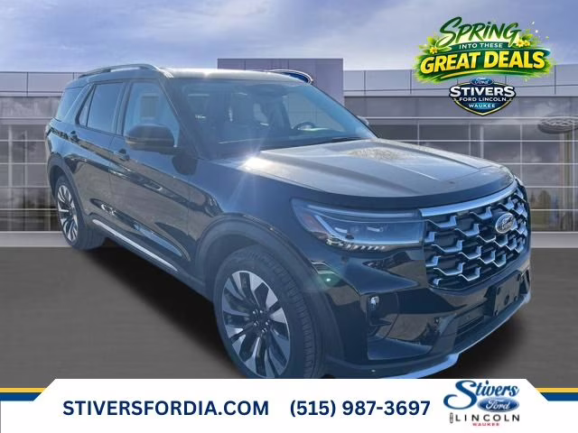 2026 Black Metallic Ford Explorer Platinum 4X4 SUV