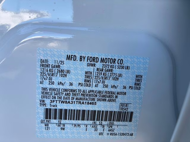 2026 Oxford White Ford Maverick XL FWD Truck