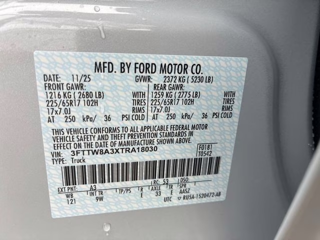 2026 Space White Metallic Ford Maverick XL FWD Truck