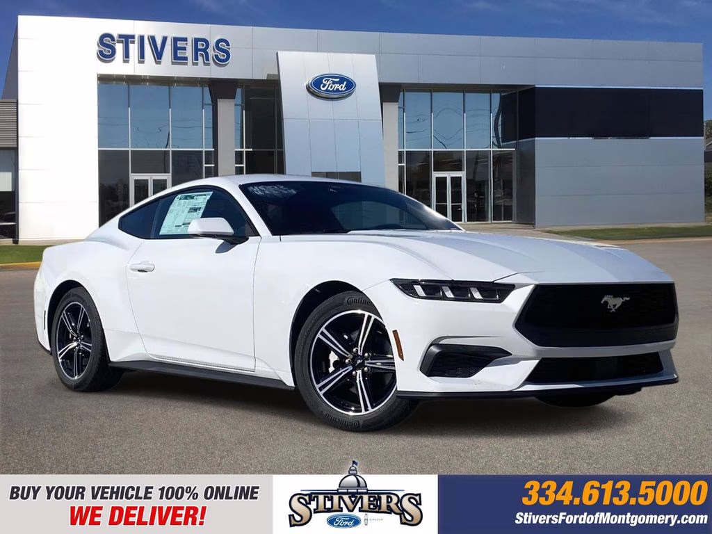 2025 Oxford White Ford Mustang EcoBoost RWD Coupe