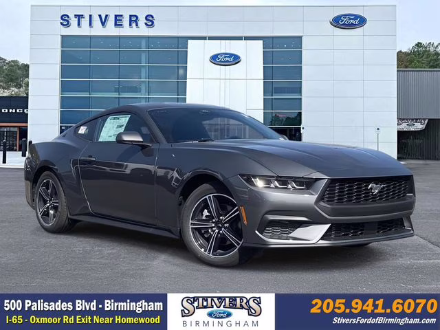 2025 Carbonized Gray Metallic Ford Mustang EcoBoost RWD Coupe