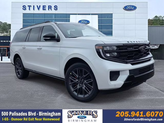 2025 Star White Metallic Tri-Coat Ford Expedition Max Platinum 4X4 SUV