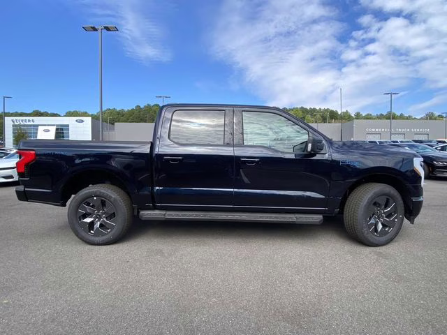 2025 Antimatter Blue Metallic Ford F-150 Lightning Flash AWD Truck