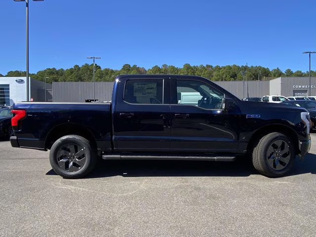2025 Antimatter Blue Metallic Ford F-150 Lightning Flash AWD Truck