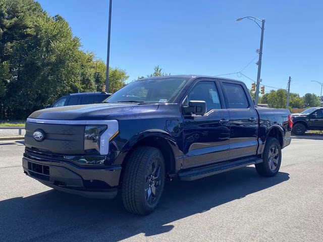 2025 Antimatter Blue Metallic Ford F-150 Lightning Flash AWD Truck