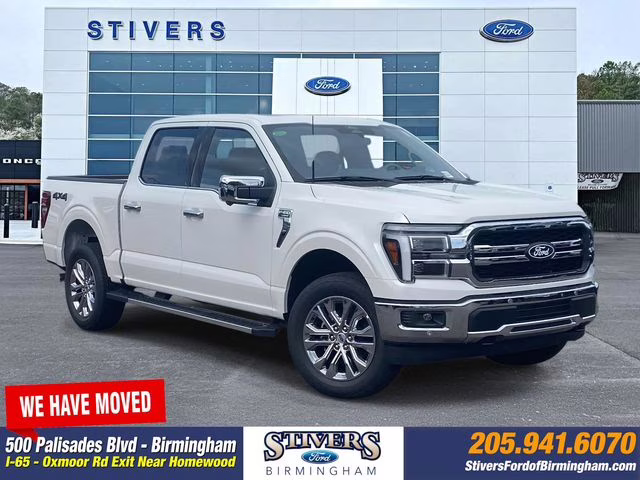 2025 White Metallic Ford F-150 Lariat 4X4 Truck
