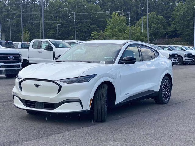 2025 Star White Metallic Tri-Coat Ford Mustang Mach-E Premium AWD SUV