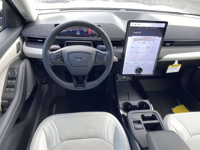 2025 Star White Metallic Tri-Coat Ford Mustang Mach-E Premium AWD SUV