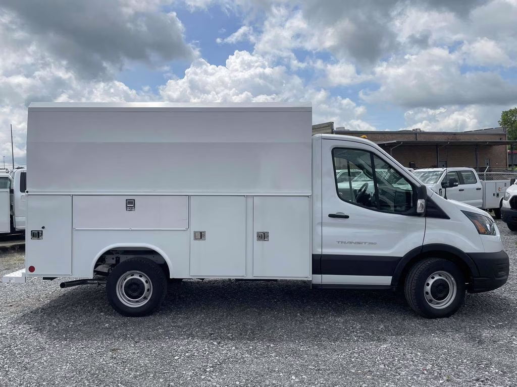 2025 Oxford White Ford Transit Cargo Van Base RWD Truck