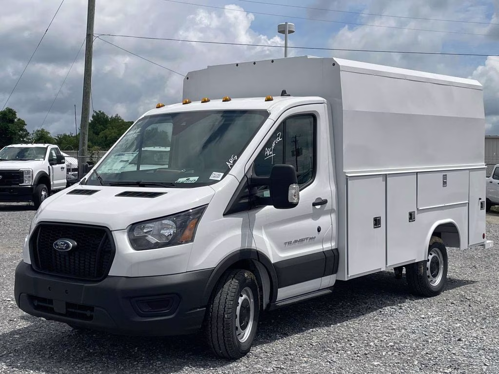 2025 Oxford White Ford Transit Cargo Van Base RWD Truck