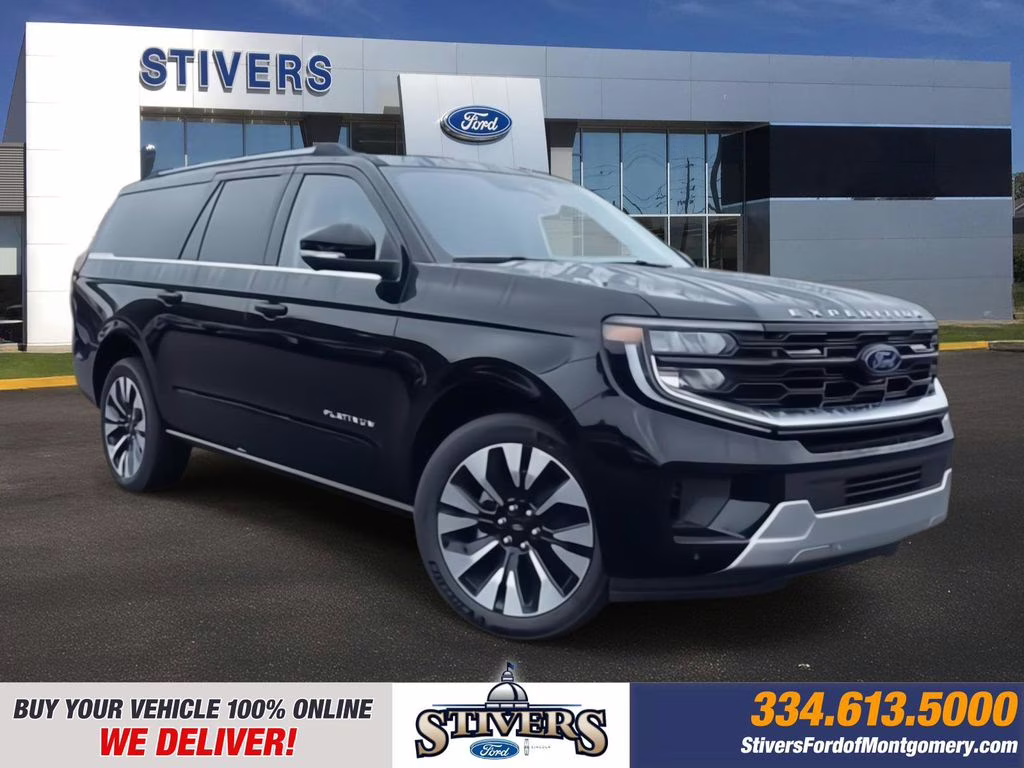 2025 Agate Black Metallic Ford Expedition Max Platinum 4X4 SUV