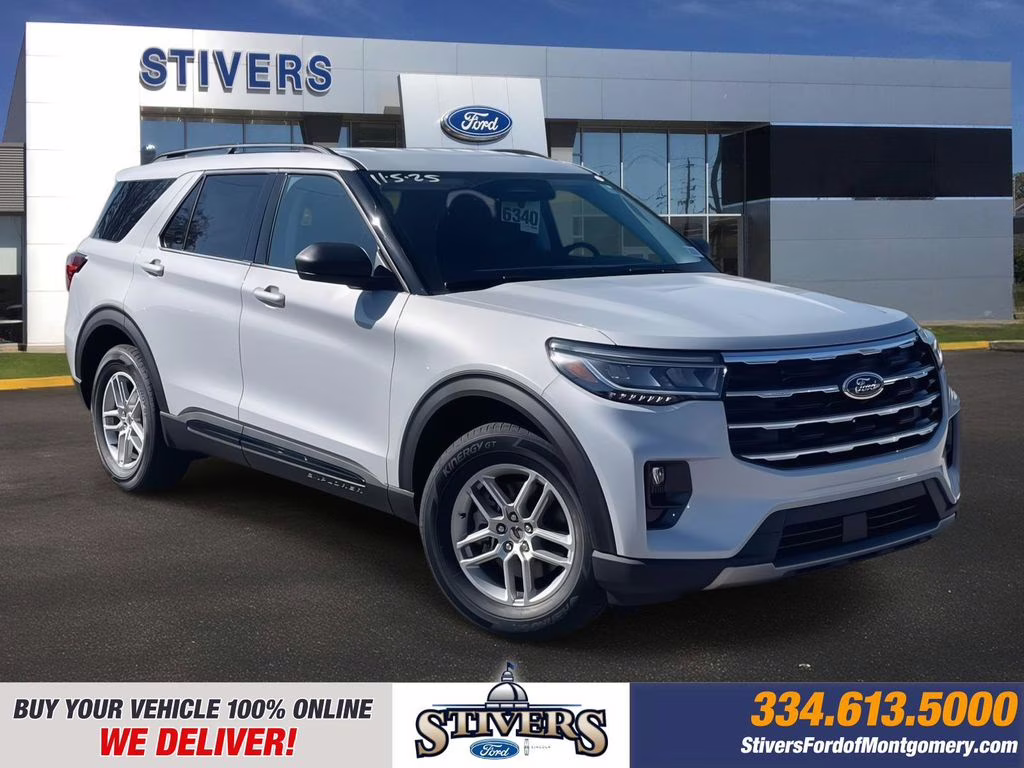 2026 Space White Metallic Ford Explorer Active RWD SUV