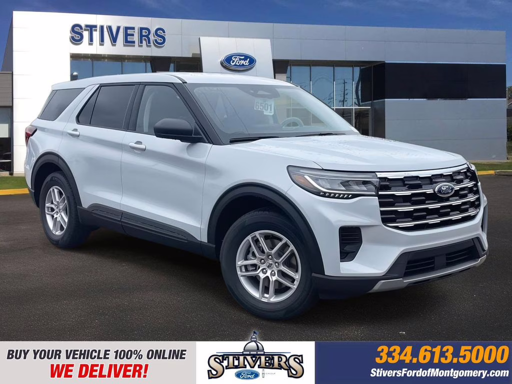 2026 Space White Metallic Ford Explorer Active RWD SUV