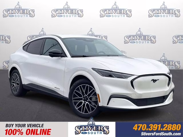 2025 White Metallic Ford Mustang Mach-E Premium RWD SUV