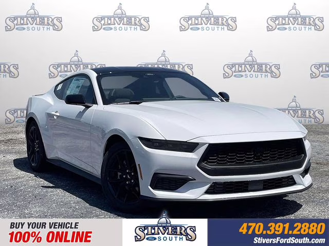 2025 Oxford White Ford Mustang EcoBoost RWD Coupe