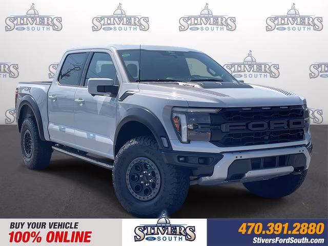 2025 White Metallic Ford F-150 Raptor 4X4 Truck