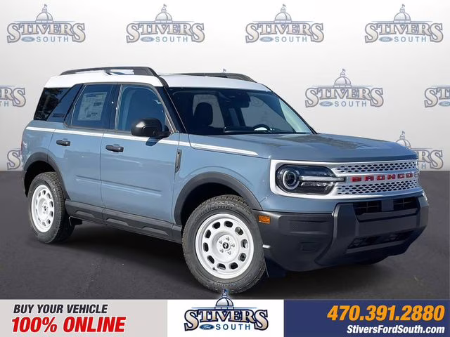 2025 Azure Gray Metallic Ford Bronco Sport Heritage 4X4 SUV