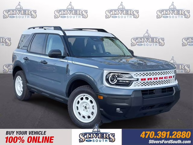 2025 Azure Gray Metallic Ford Bronco Sport Heritage 4X4 SUV