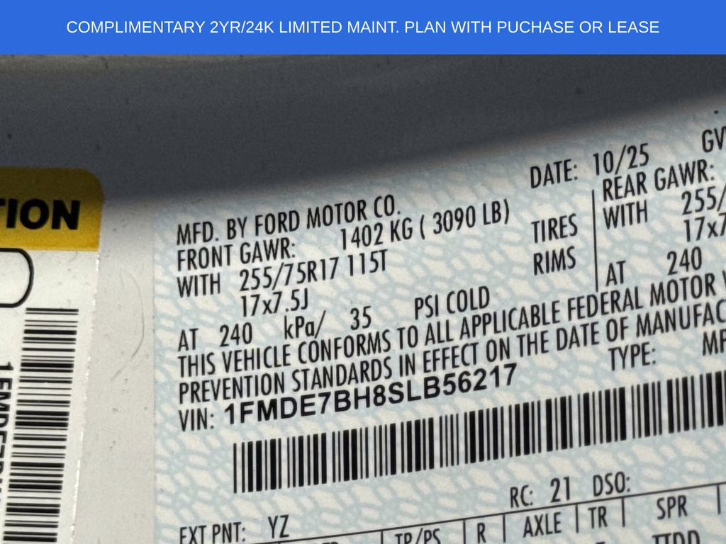 2025 Oxford White Ford Bronco Big Bend 4X4 SUV