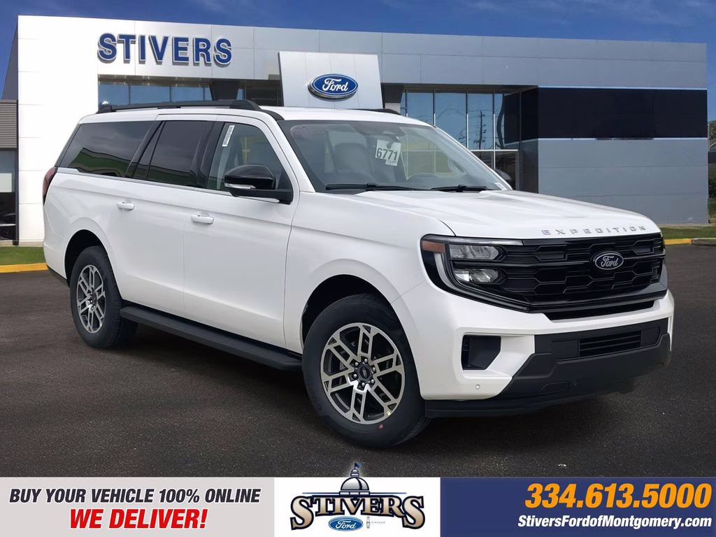 2026 Star White Metallic Tri-Coat Ford Expedition Max Active RWD SUV