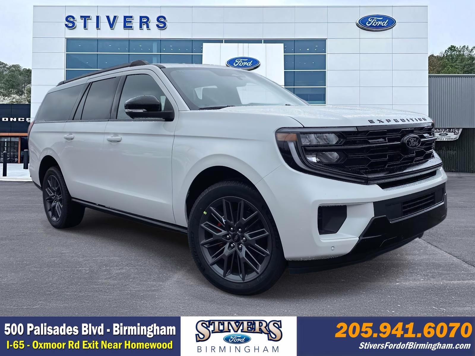 2025 Star White Metallic Tri-Coat Ford Expedition Max Platinum 4X4 SUV